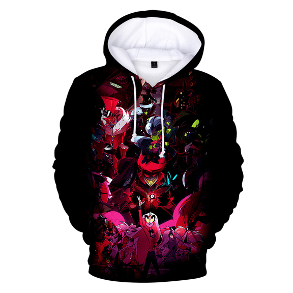 XUANXIAOJIANG Hazbin Hotel Character Collection Hoodie Oversized Hoodie for Men/Women - Long Sleeves, Casual & Fashionable, Comfortable Fit, Daily Wea