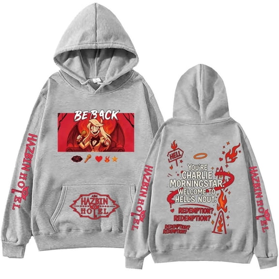 XUANXIAOJIANG Hazbin Hotel Charlie Morningstar Hoodie Oversized Hoodie for Men/Women - Long Sleeves, Casual & Fashionable, Comfortable Fit, Daily Wea