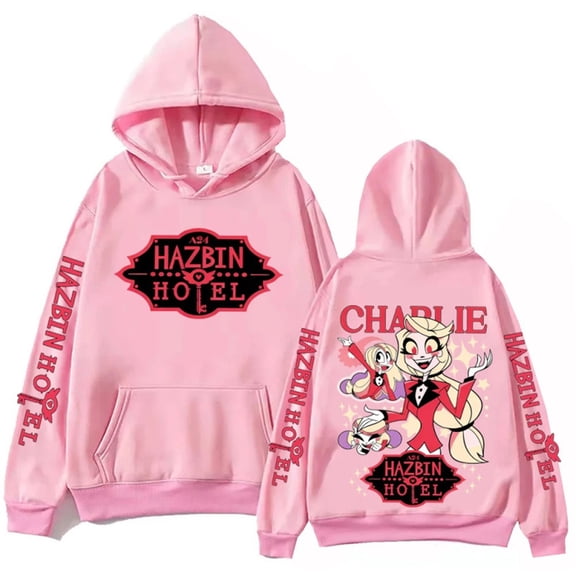 XUANXIAOJIANG Hazbin Hotel Charlie Morningstar Hoodie Oversized Hoodie for Men/Women - Long Sleeves, Casual & Fashionable, Comfortable Fit, Daily Wea