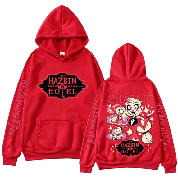 XUANXIAOJIANG Hazbin Hotel Charlie Morningstar Hoodie Oversized Hoodie for Men/Women - Long Sleeves, Casual & Fashionable, Comfortable Fit, Daily Wea