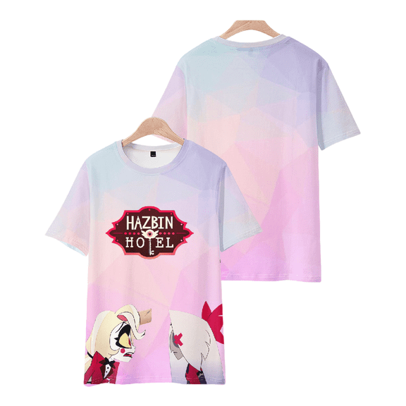 XUANXIAOJIANG Hazbin Hotel Charlie Morningstar T-shirt Unisex Cotton Short Sleeved Shirt- Comfortable Casual Wear for Everyday Fashion
