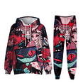 thumbnail image 1 of XUANXIAOJIANG Hazbin Hotel Hoodie Comfortable Streetwear Hoodie Pants Bundle - Modern Casual Outfit for All Seasons, 1 of 2