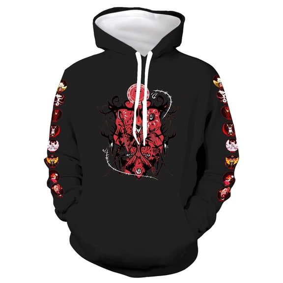 XUANXIAOJIANG Hazbin Hotel Hoodie Oversized Hoodie for Men/Women - Long Sleeves, Casual & Fashionable, Comfortable Fit, Daily Wea