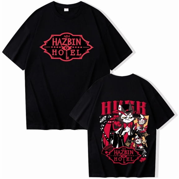 XUANXIAOJIANG Hazbin Hotel Husk T-shirt Unisex Oversized Round Neck T-Shirt | Breathable Short Sleeve Tee | Soft Comfort Fit | Easy Care Daily Wear | Free Shipping