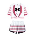 thumbnail image 1 of XUANXIAOJIANG Hazbin Hotel T-shir Women's Summer Casual Set - Breathable Cotton T-Shirt & Shorts Combo | Comfortable Loose Fit | Quick-Dry Sweat-Wicking | Easy Care | Fashionable Streetwear, 1 of 2