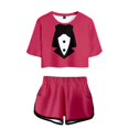 thumbnail image 1 of XUANXIAOJIANG Hazbin Hotel T-shir Women's Summer Casual Set - Breathable Cotton T-Shirt & Shorts Combo | Comfortable Loose Fit | Quick-Dry Sweat-Wicking | Easy Care | Fashionable Streetwear, 1 of 2