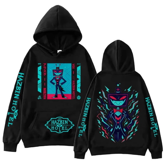 XUANXIAOJIANG Hazbin Hotel Vox Vincent Hoodie Oversized Hoodie for Men/Women - Long Sleeves, Casual & Fashionable, Comfortable Fit, Daily Wea