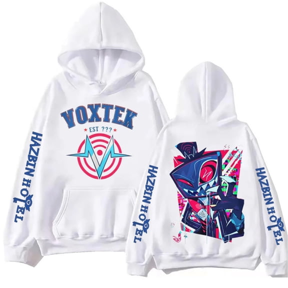 XUANXIAOJIANG Hazbin Hotel Vox Vincent Hoodie Oversized Hoodie for Men/Women - Long Sleeves, Casual & Fashionable, Comfortable Fit, Daily Wea