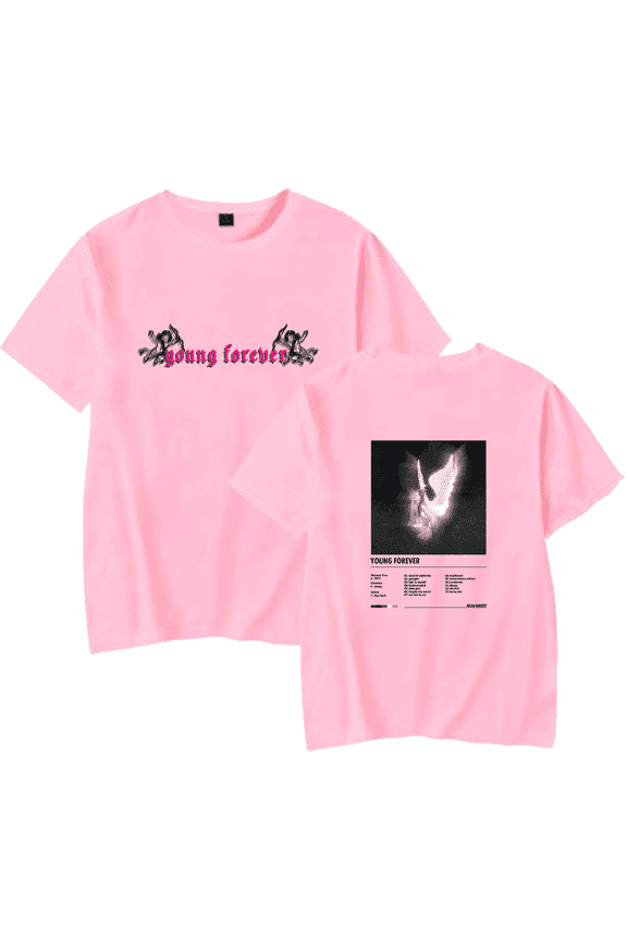 XUANXIAOJIANG Nessa Barrett Merch T-shirt Young Forever album cover short sleeved women's men's top T-shirt street wear