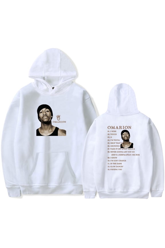 XUANXIAOJIANG Omarion Hoodie Popular pattern men's and women's casual long sleeved hooded sportswear street wear