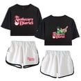 thumbnail image 1 of XUANXIAOJIANG The Apothecary Diaries Summer casual retro trend women's short sleeved shorts set, 1 of 2