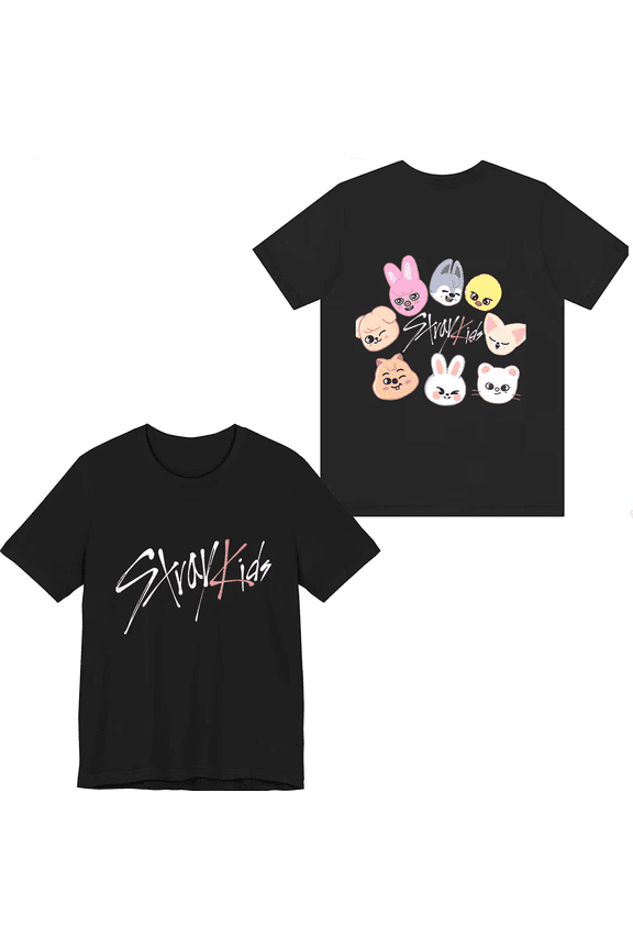 XUANXIAOJIANG stray Kids T-shirt Unisex Oversized Round Neck T-Shirt | Breathable Short Sleeve Tee | Soft Comfort Fit | Easy Care Daily Wear | Free Shipping