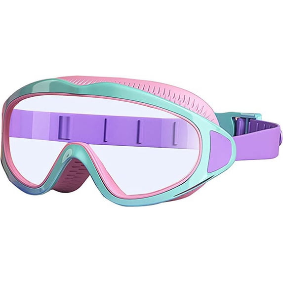 XUANYI Swimming Goggles Kids - Kids Swimming Goggles 4-12 Years, Swimming Goggles Kids, Large Lens Anti Fog Waterproof More Comfortable