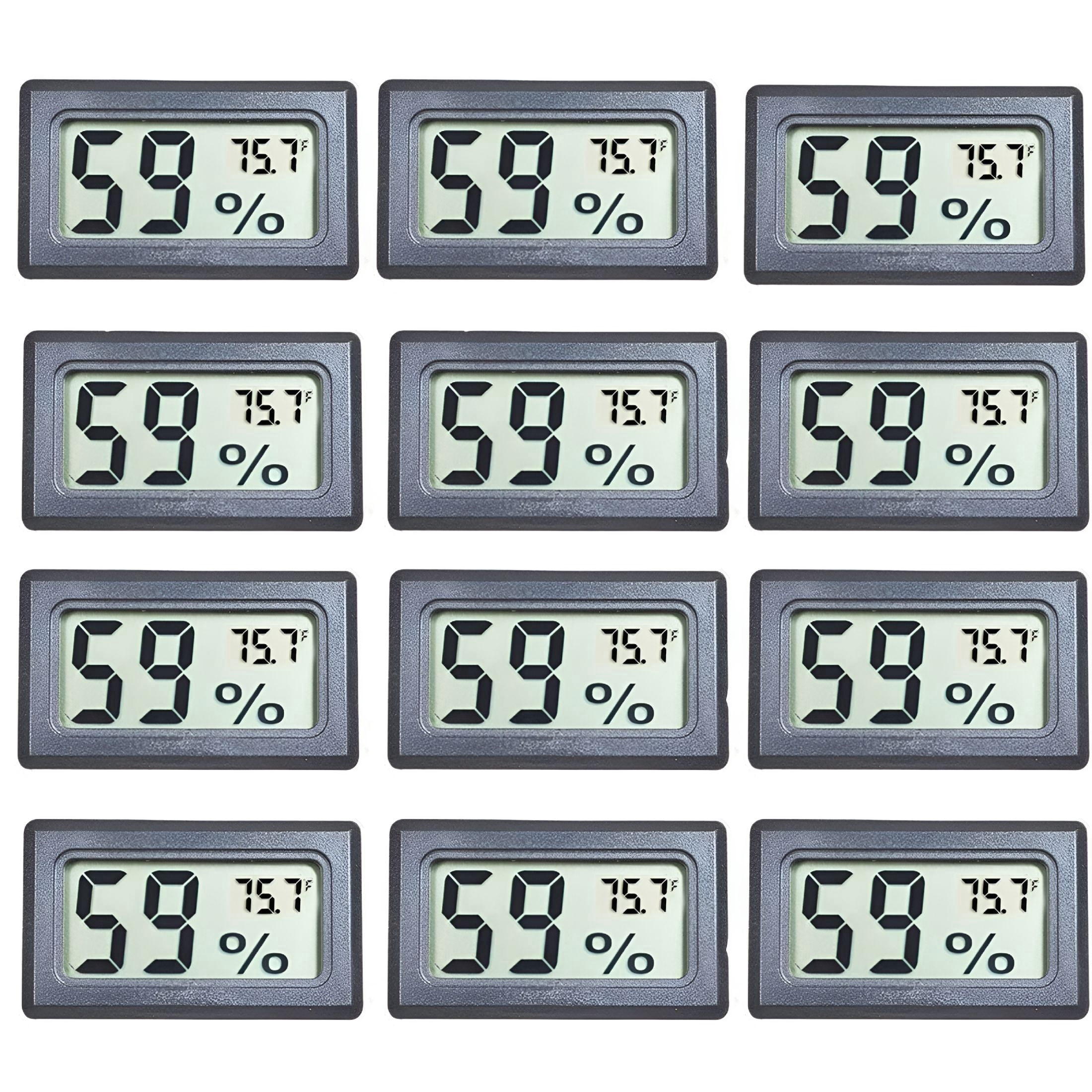 XUBIYM 12Pack Mini Small Hygrometer Digital Indoor Humidity Gauge with ...