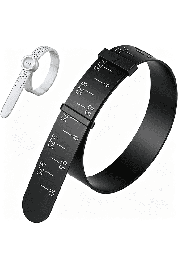 2 Pcs Ring Sizer Tool with Adjustable Wrist & Finger Tape for Sizing Ring Sizer Tool