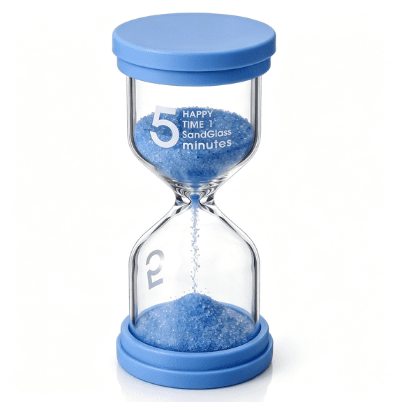 XUBIYM 5 Minute Sand Timer Hourglass,Visual Timer for Classroom Kitchen Home-Toothbrush Timer Sand Clock for Time Management,Cooking Tasks and Study Accessories(Blue)