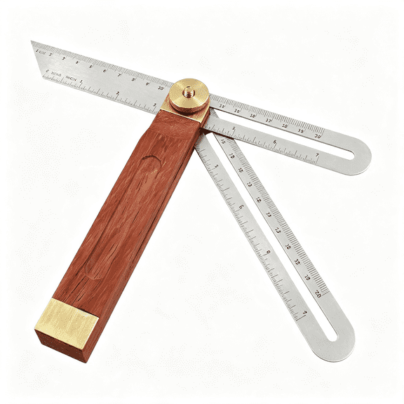 XUBIYM 9" T-Bevel Sliding Angle Ruler Protractor,Adjustable Angle Finder Ruler Hardwood Handle Woodworking Protractor Tool with Metric&Imperial Marks Precise Angle Finder