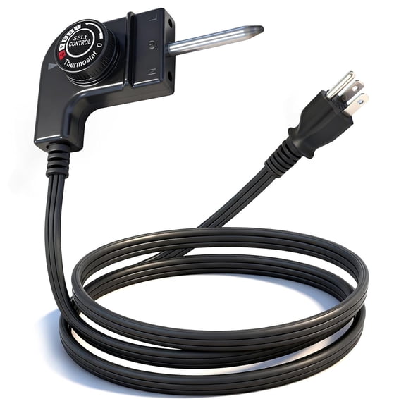 XUBIYM Adjustable Thermostat Probe Cable for Analog Smokers Compatible with Beach/Chefman/Presto Electric Grills,Griddles,15A/125V Power Cord Replacement
