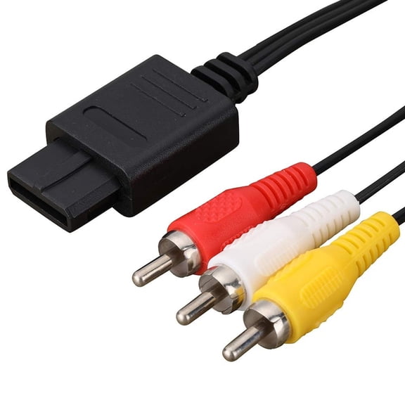 XUBIYM Av Cable Composite Video Cord Compatible with 64/N64/Gamecube/Super Snes Tv Game, Clear Picture N64 Av Cable (6 Feet)