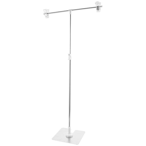 XUBIYM Backdrop Stand T- Shape Backdrop Stand Adjustable Background Support Stainless Steel Background Holder for Photo Photoshoot Parties Party Backdrop Stand,17.52"X5.31"X0.39"