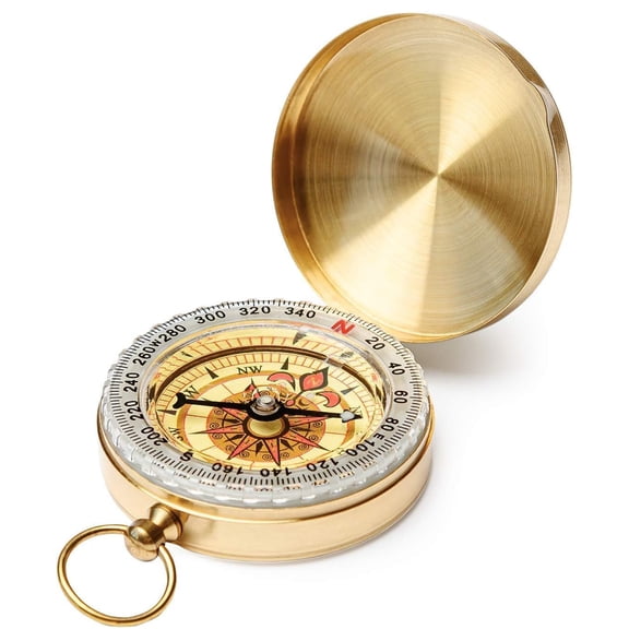 XUBIYM Camping Survival Compass Metal Compass Kids Compass for Hiking Camping Hunting Outdoor Military Navigation Tool, Portable Compass for Kids