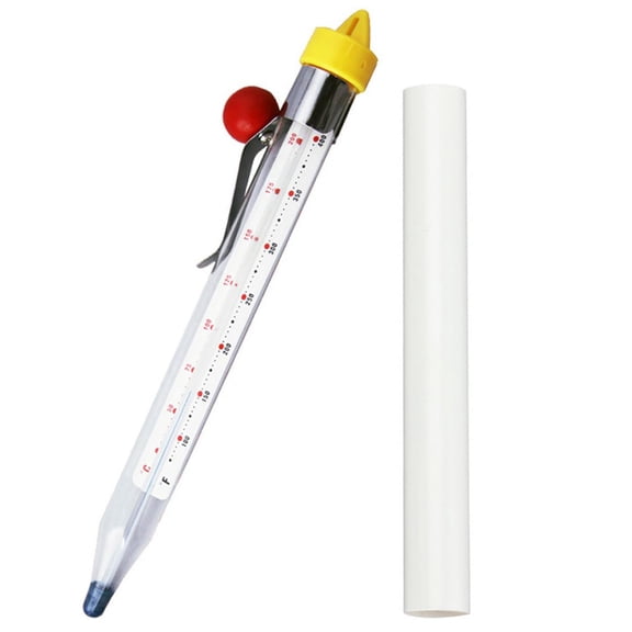 XUBIYM Candy Thermometer with Pot Clip,Instant Read Deep Fry Oil Cooking Thermometer for Sugar,Jam,Syrup,Jelly and Deep Fry,Kitchen Food Candy Thermometer for Candy Making