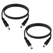 XUBIYM Dc5.5X2.1Mm 12V Male to Male Cable 18Awg Male to Male Extension Cable 12V Emergency Power 5521 Connector 12V Extension Cord 3.3Ft-2Pcs