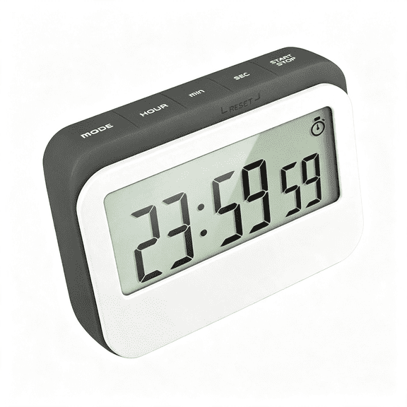 XUBIYM Digital Kitchen Timer 12/24 Hours Alarm Clock with Magnetic Back and Retractable Stand,Large Lcd Display Magnetic Kitchen Clock
