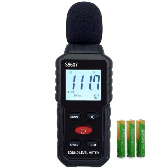 XUBIYM Digital Sound Level Meter Sound Meter Classroom Home Street 30-130Dba Db Meter Measure Noise Noise Decibel Reader Audio Sound Tester Sound Test Equipment Sound Measurement Device 30-130Dba