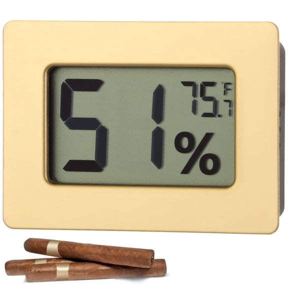 XUBIYM Digital Thermometer&Hygrometer Combo,2-In-1 Sensor with 2% Rh Precision,Tracks 32-99% Humidity,For Cigar Humidors,Reptile Tanks,Greenhouses