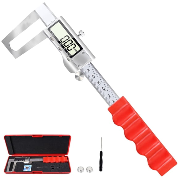 XUBIYM Disc Brake Rotor Micrometer,Digital Caliper Measuring Tool for Disc Brake-6"/150Mm,Brake Measuring Tool Wtih Caliper-"/Metric Conversion, Brake Caliper with Stainless Steel