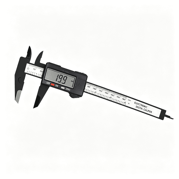 XUBIYM Electronic Digital Calipers," and Millimeter Conversion,Lcd Screen Displays 0-6" Caliper Measuring Tool,Automatic Shutdown,Suitable for Diy/Jewelry Measurement (New150Mm Black Plastic)