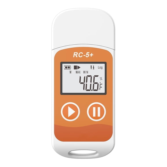 XUBIYM Fahrenheit Rc-5+ Digital Pdf Usb Temperature Data Logger Reusable Recorder Range -22~158 Refrigerator Temperature Monitor 32000 Points Auto-Generated Pdf & Csv Report