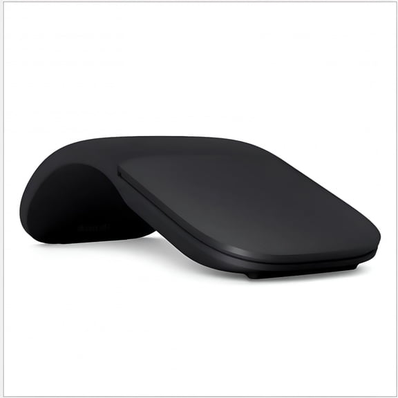 XUBIYM Folding Wireless Mouse, Bluetooth 4.0 Arc Touch Slim Portable Computer Mouse, Ergonomic Silent Laser Mice for Laptop, Tablet, and Desktop (Black)