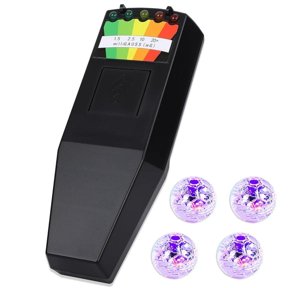 XUBIYM Ghost Hunting Equipment Kit, Include 1 Pc Emf Meter and 4 Pcs Motion Light Up Cat Balls, Paranormal Equipment,Home and Office Emf Detection, Include 1 Pc Emf Meter Ghost Signal