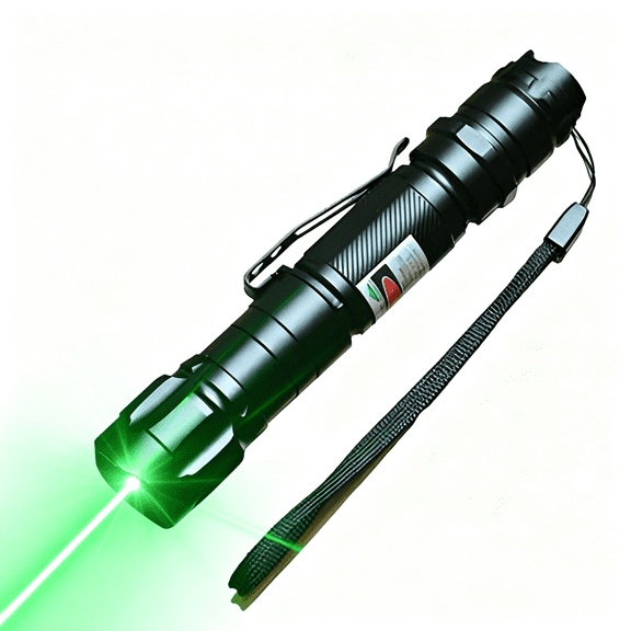 XUBIYM Green Laser Flashlight Pointer, High Power Rechargeable Pen with Adjustable Focus & Star Cap, Long Range Beam for Camping, Astronomy, Presentations