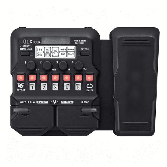 XUBIYM Guitar Multi-Effects Processor with Expression Pedal, 70+ Effects & Amp Modeling, Looper, Rhythm Section, Tuner, Battery Powered Versatile Guitar Pedal