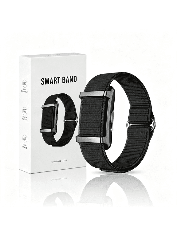 Herz P1 Smart Band Bracelet-Health Wristband Fitness Tracker for Heart Rate,Sleep,Stress,Track Steps,Activity&Body Temperature,30 Days Battery,Subscription Free App,1Atm Water Resistant