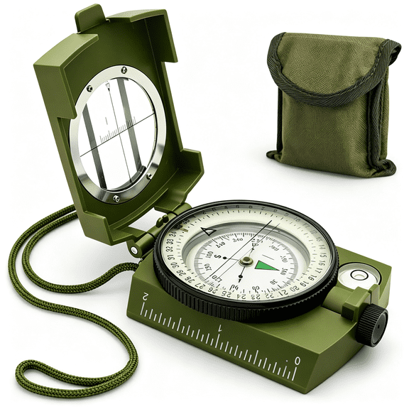 XUBIYM Hiking Compass for Survival,Lensatic Compass Water-Resistant & Durable for Camping,Backpacking,Hunting,Outdoor Adventures (Plastic) Compass Hiking Survival