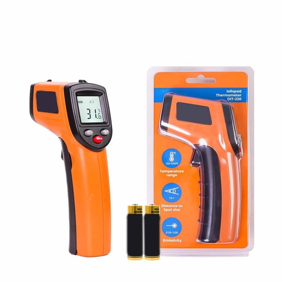 XUBIYM Laser Temperature Gun,Non-Contact Digital Infrared Thermometer,Adjustable Emissivity,Backlight,Handheld for Grill,Meat,Food,Candy,Automotive,Hvac Tools,-50~530C(-58~986F),Dit-220