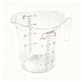XUBIYM Measuring Cup, Polycarbonate, Clear and Durable Plastic Measuring Cup, 1-Quart, Clear