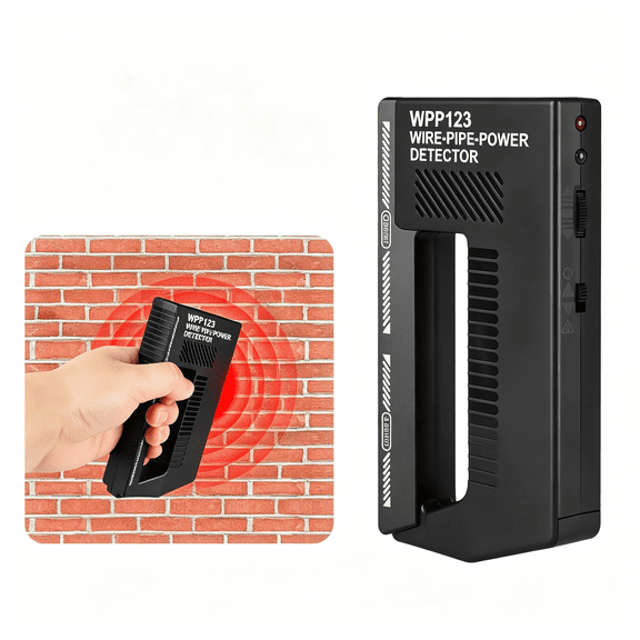 XUBIYM Metal Detector, Wire Pipe Power Detector, 3In1 Wall Scanner Metal Detectors High Sensitivity, Adjustable Wood Stud Finder Handheld Wall Scanner with Alarm (Black1)