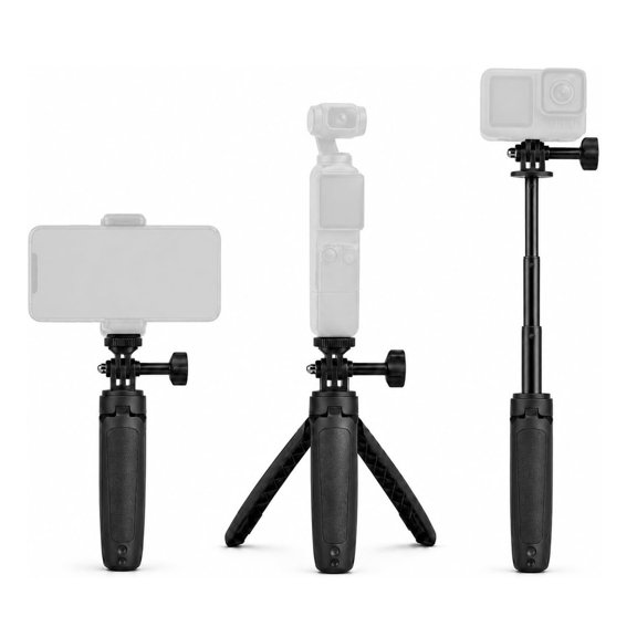 XUBIYM Mini Extendable Triangle Tripod Stand with Non-Slip Feet & Stable Base, Compatible with Cameras, Action Cameras , Portable Desktop Vlogging & Selfie Support, 1/4 Screw Mount