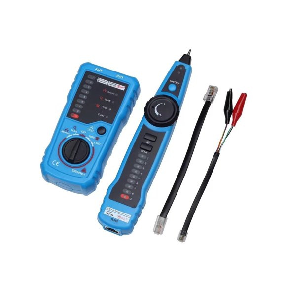 XUBIYM Network Cable Tester,Rj11 Rj45 Cable Tracer Wire Tracker Blue | Wire Tracker Multifunction,Line Finder with Probe Tone,Telephone Line Test,Ethernet Lan Network Cable Maintenance