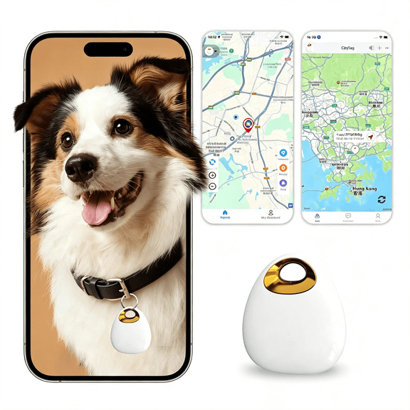 XUBIYM Pet Gps Tracker for Dogs &Amp; Cats, No Subscription Required, Smart Location Tracker for Ios &Amp; Android, Ip67 Waterproof, Built-In Speaker, 1-Year Battery, Location History &Amp; Sharing