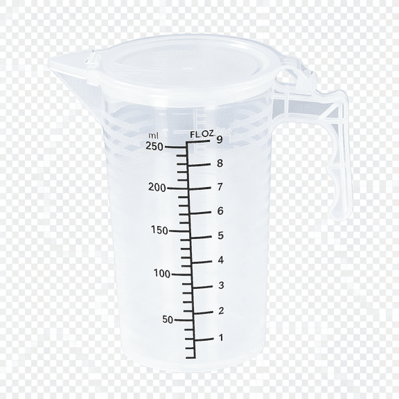 XUBIYM Plastic Measuring Cup with Lid,Capacity Measuring Container with Handle and Pour Spout Kitchen Cooking Pastry Baking Accessories,Large Capacity Measuring Container Plastic Measuring Cups