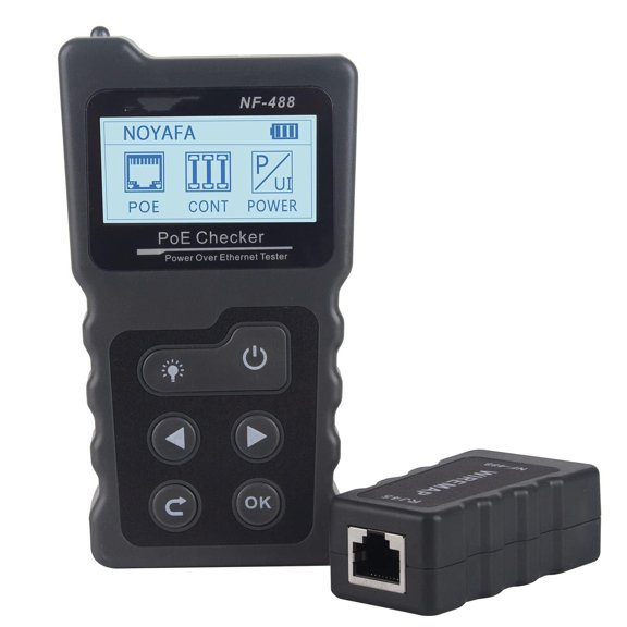 XUBIYM Poe Cable Tester for Power over Ethernet, Network Cable Continuity Checking, Switch Loop-Back Poe Detector, Professional Poe Tester