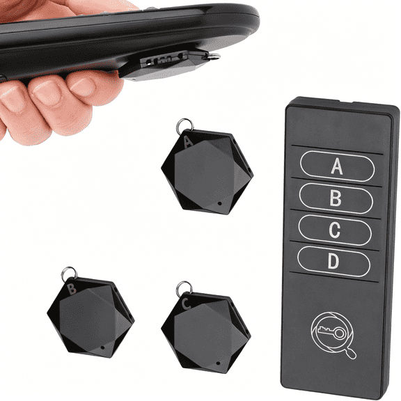 XUBIYM Remote Finder Locator with Sound, 115ft Range 85db Key Finder, for Key, TV Remote, Phone Charger, Wallet, Bag