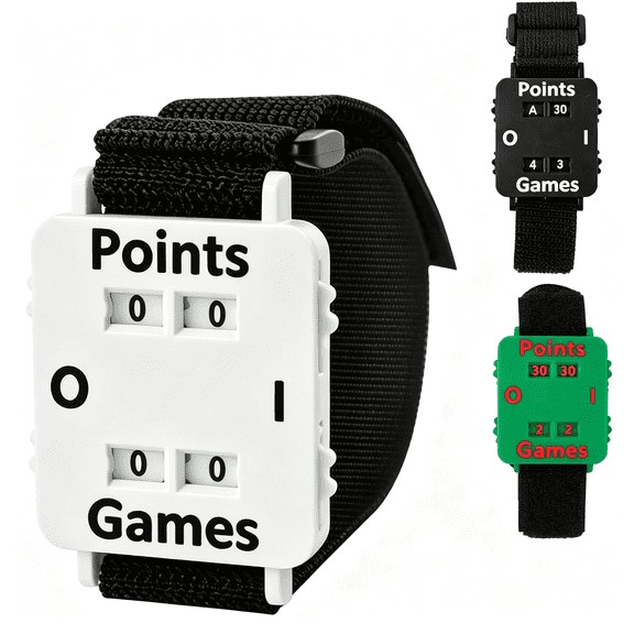 XUBIYM Score Counter Watch with Adjustable Wristband,Score Keeper Stroke Counter Bracelet for Cricket,Pickleball,Tennis,Padel&Ping Pong,Sports Scorekeeping Accessory