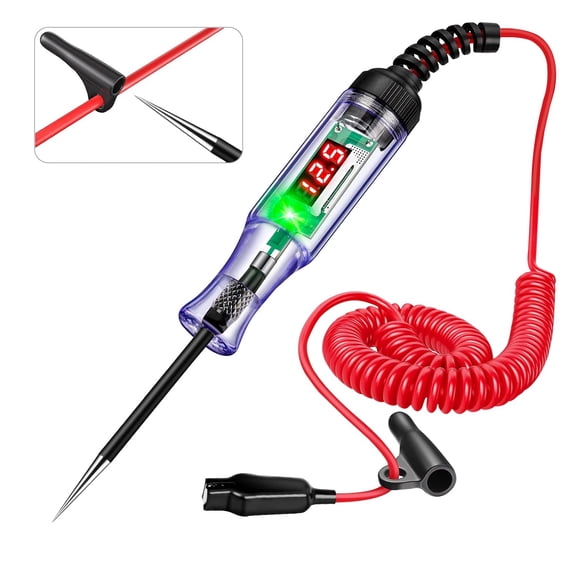 XUBIYM Test Light 3-48V Automotive Digital Fuse Tester Automotive Voltage Tester with Led Display, Piercing Probe, Electrical Voltage Test Pen for Car, Truck, Rv, Boat Circuit Testing 6V 12V 24V